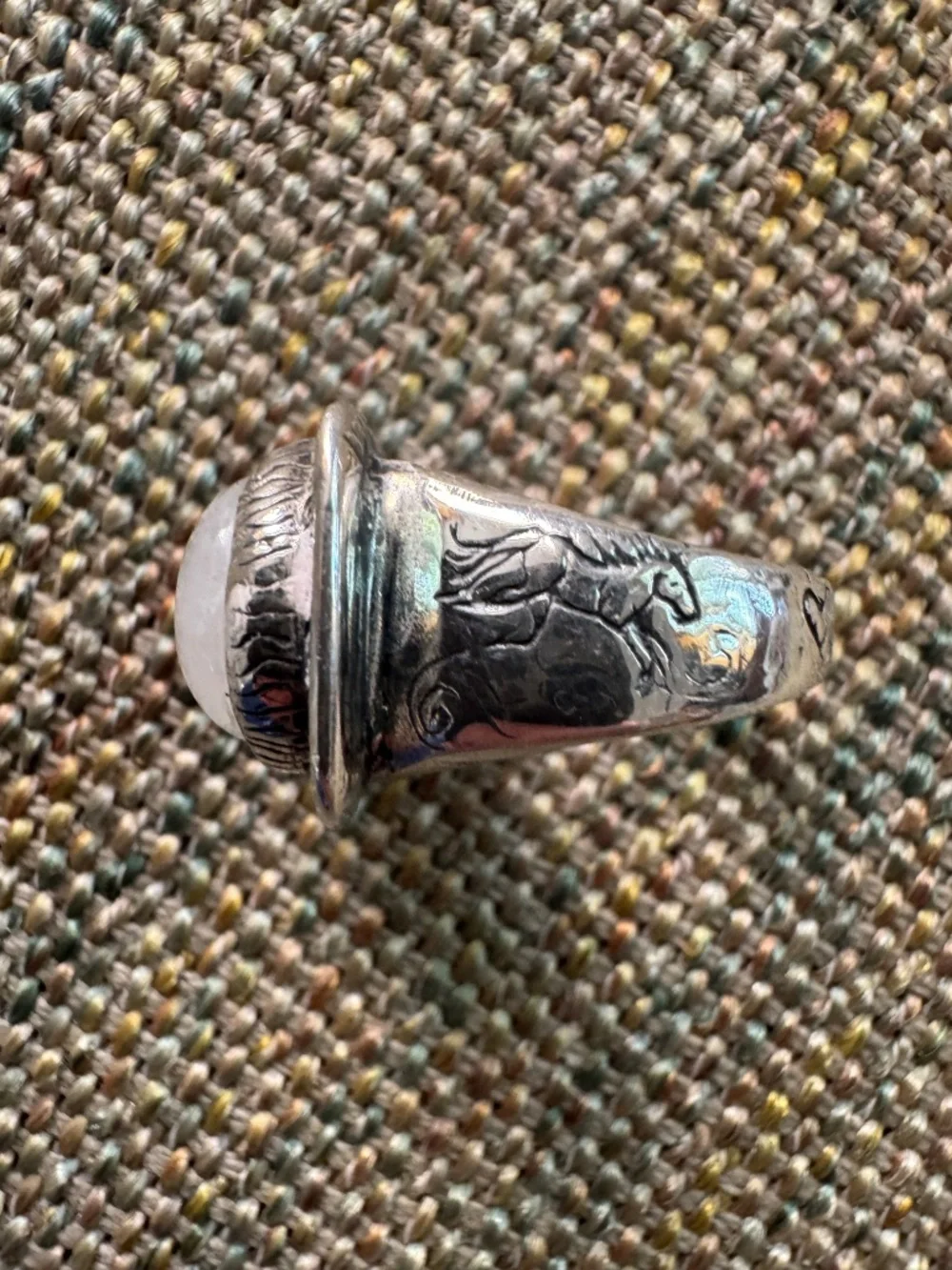 Jesus Maharry Magical Moon Stone Ring Size 8